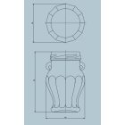 106ml-es ottogonale üveg TO48