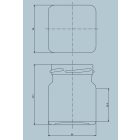 120ml-es négyszög üveg TO53