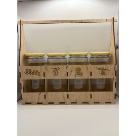 4x580ml minimal üveghez fa doboz