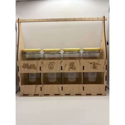 4x580ml minimal üveghez fa doboz