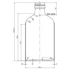 200ml-es lapos üveg