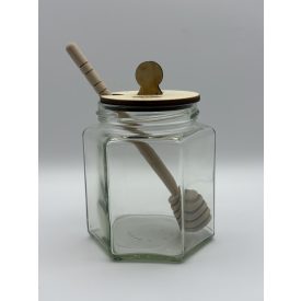 390ml-es hatszög üveg csurgatós fedővel