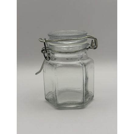 90ml-es hatszög csatos üveg 